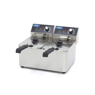 Φριτέζα ηλεκτρική επιτραπέζια διπλή 2 x 4L - Διπλό καλάθι 45Χ38.5Χ31.5 MAX-09365212