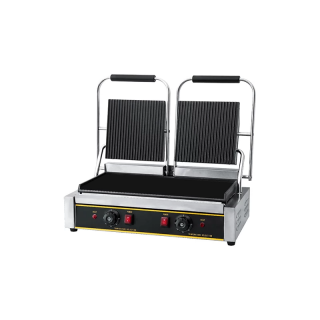 Τοστιέρα Διπλή Άνω Ραβδωτή / Κάτω Λεία 823100 Galore