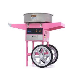 Επαγγελματικη μηχανη μαλλι της γριας – Ø 52cm - ΡΟΖ με καρότσι και καπάκι MAX-09506002