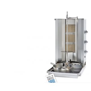 Γύρος αερίου με 3 εστίες ψησίματος HERCULES 3  50χ71χ87 εκ  VRE-HERCULES 3