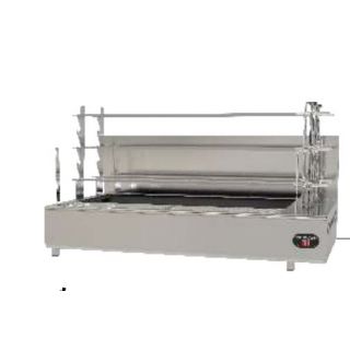 Επαγγελματική ανοξείδωτη επιτραπέζια ψησταριά κάρβουνου με σούβλες δύο ατέρμονες VKN-TLG6  160χ81χ90 εκ