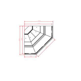 Βιτρίνα συντήρηση PROXIMA NZ90 Igloo 128X115,3X116 εκ χωρίς μοτέρ  VS-PROXIMA NZ90 remote