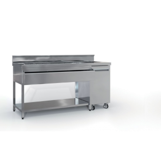 Επαγγελματικό ανοξείδωτο ερμάριο bar station (Banko Bar) 180x60x87 εκ  ID-BARS180