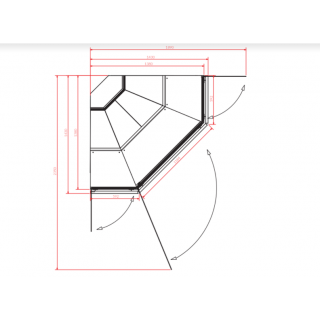 Βιτρίνα συντήρηση PROXIMA NZ90 Igloo 128X117X117 εκ χωρίς μοτέρ S-PROXIMA SQR NZ90 remote