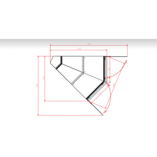 Βιτρίνα συντήρηση PROXIMA NZ45 Igloo  64X117X117 εκ  χωρίς μοτέρ VS-PROXIMA  SQR NZ45 remote