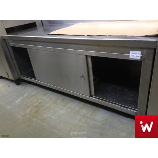 ΜΕΤΑΧΕΙΡΙΣΜΕΝΟ ΕΡΜΑΡΙΟ ΙΝΟΧ ΧΑΜΗΛΟ ΜΕ ΣΥΡΟΜΕΝΕΣ ΠΟΡΤΕΣ ΔΙΑΣΤΑΣΗ 150Χ60Χ68 ΚΩΔ 0017.01.4