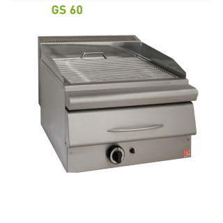 Γκριλλ-σχάρα αερίου μονή επιτραπέζια με 2 ΔΙΑΚΟΠΤΕΣ 60χ53χ34 εκ PN- GS602D