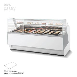 Βιτρίνα παγωτού 18 γεύσεων DIVA 170 (H140)