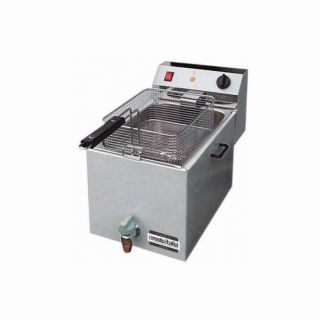 Φριτέζα Ηλεκτρική Μονή 8 λίτρων με βρυσάκι απορροής Resto Italia 28x43x25 εκ RST-FTR8R