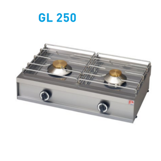 Εστια αερίου διπλή επιτραπέζια 80χ48χ22 εκ PN-GL250