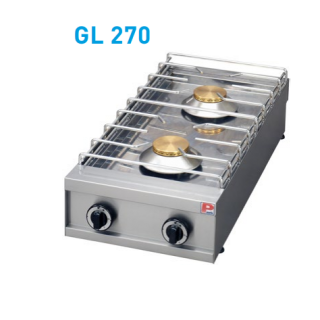 Εστια αερίου διπλή επιτραπέζια ΣΕΙΡΑ 70  40χ70χ22 εκ PN-GL270