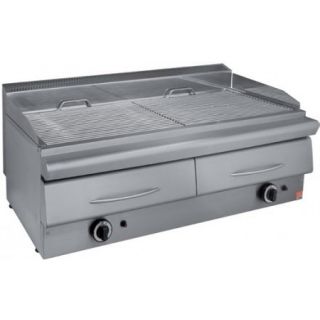 Γκριλλ-σχάρα αερίου διπλή επιτραπέζια Βασική εκδοση 110χ53χ34 εκ PN- GS110