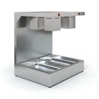 Επαγγελματικό Θερμαντικό Τροφίμων διπλό Inox HOTCON TZ- H70 για 2 GN 1/1 70X60X80 εκ