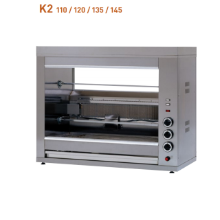 Κοτοπουλιέρα - Σούβλα αερίου επιτραπέζια με 2 Σούβλες 110x50x115 εκ PN-K2/110