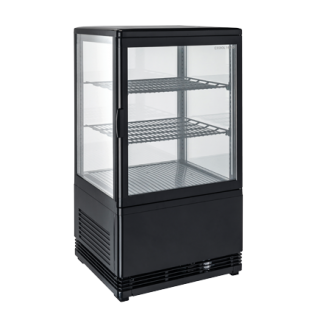 Βιτρίνα επιτραπέζια τεσσάρων όψεων CH- RC 58B - 58lt (Μαύρη)