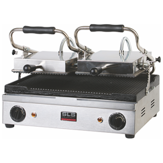 Τοστιέρα Διπλή Άνω Ραβδωτή / Κάτω Λεία SLS V-054633 PGR 33 50x39x20 cm