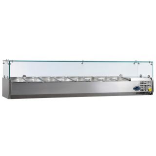 Ψυγείο σαλατών επιτραπέζιο για 8 GN 1/3 1800x395x225(435) εκ -VK38-180-i