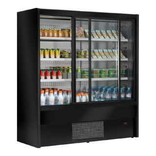 Self service συντήρησης με συρόμενες πόρτες CERVINO A200 VIEW 1800 BLACK