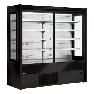 Self service συντήρησης με συρόμενες πόρτες και πανοραμικά πλαϊνά CHAMONIX B200 SP VIEW 1500 BLACK