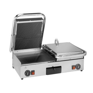 Τοστιέρα διπλή κεραμική ραβδωτή 17062