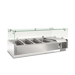 Ψυγείο σαλατών επιτραπέζιο για 3 GN 1/3 & 1 GN 1/2  120X39,5X22.5X(42.7)εκ  RWX 1200